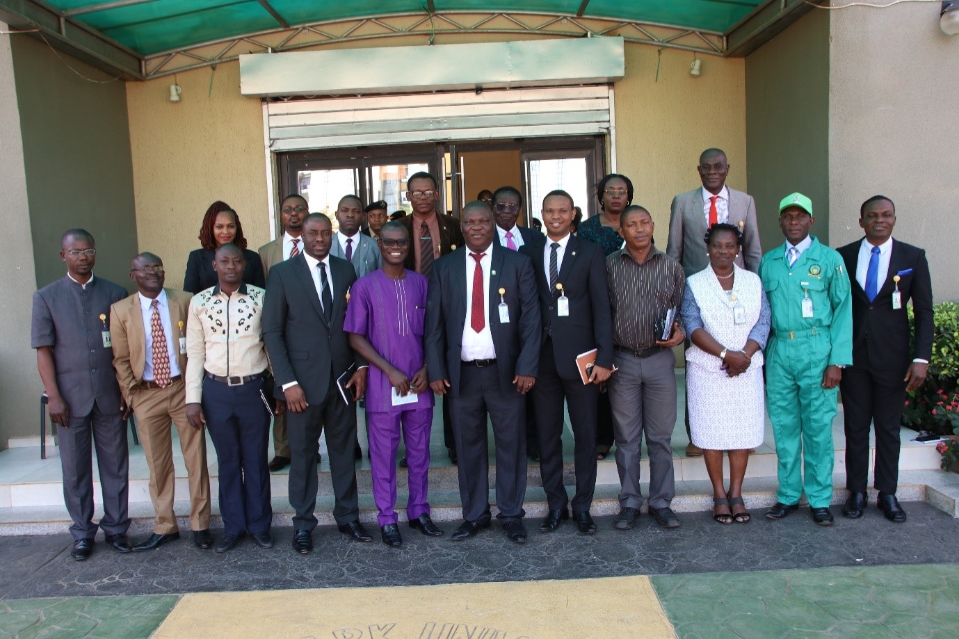 
A group photograph of Members of Landmark University Management and the CAVA II team after the meeting