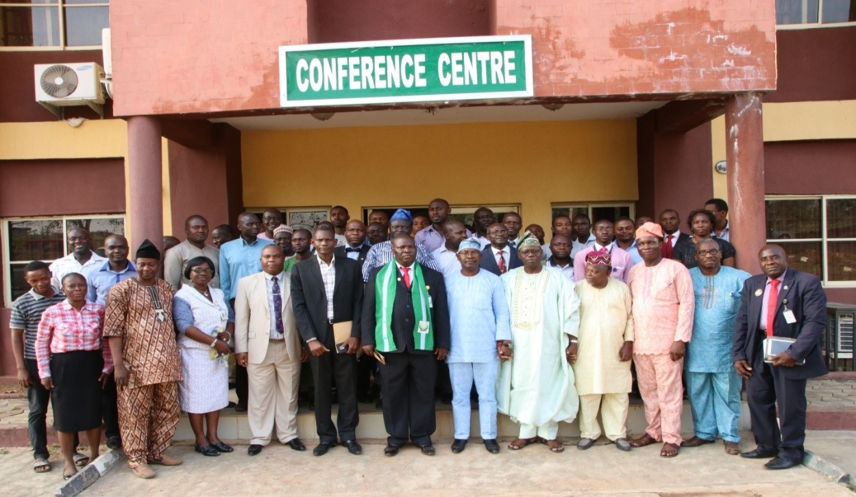 Group photograph of NIAE members after the 3rd quarterly general meeting held at the Conference Centre of the National Centre for Agricultural Mechanization (NCAM), Ilorin.