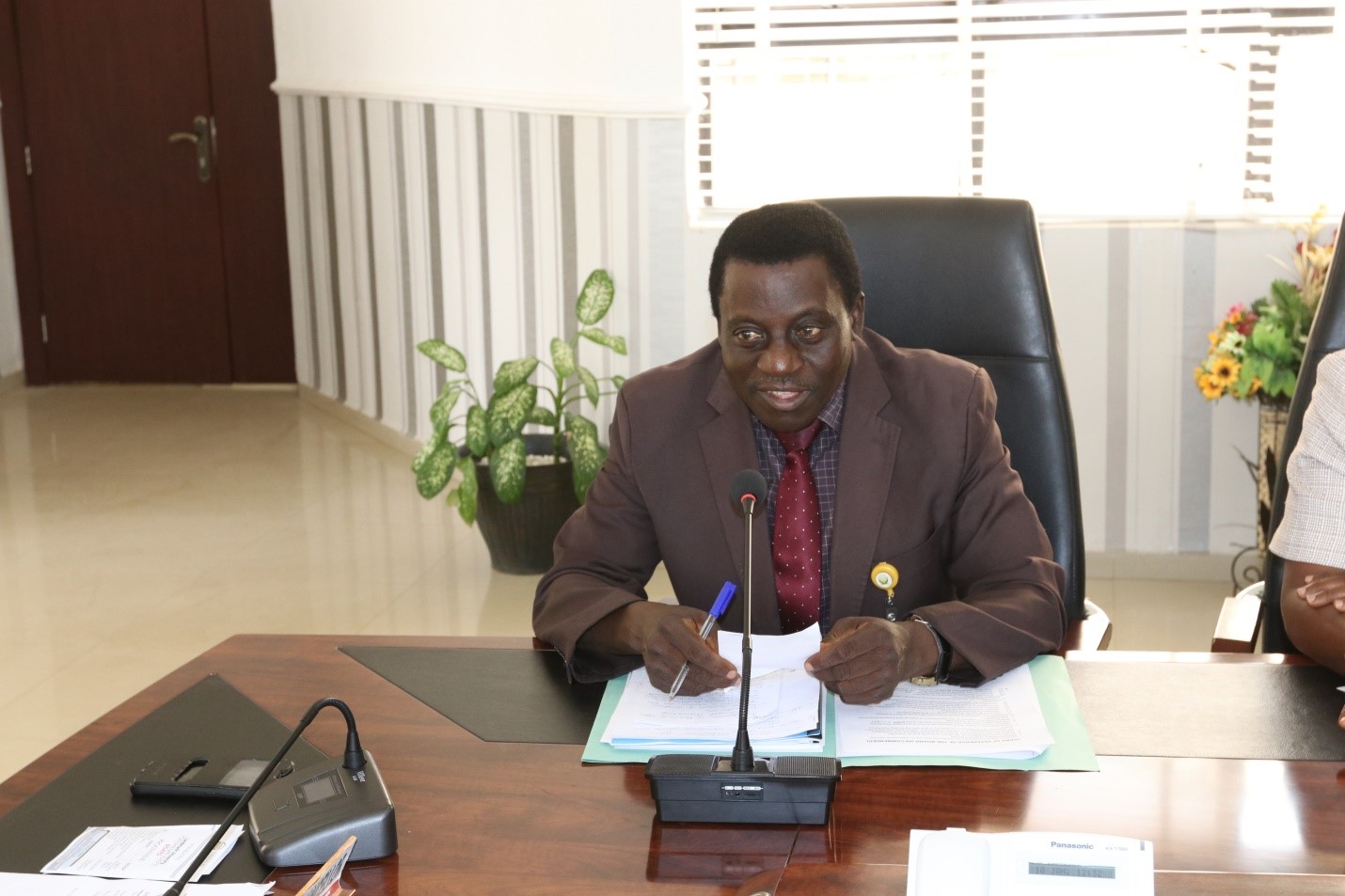 The Chairman, Landmark University Postgraduate Board, Professor Olushola Agbede giving his acceptance speech