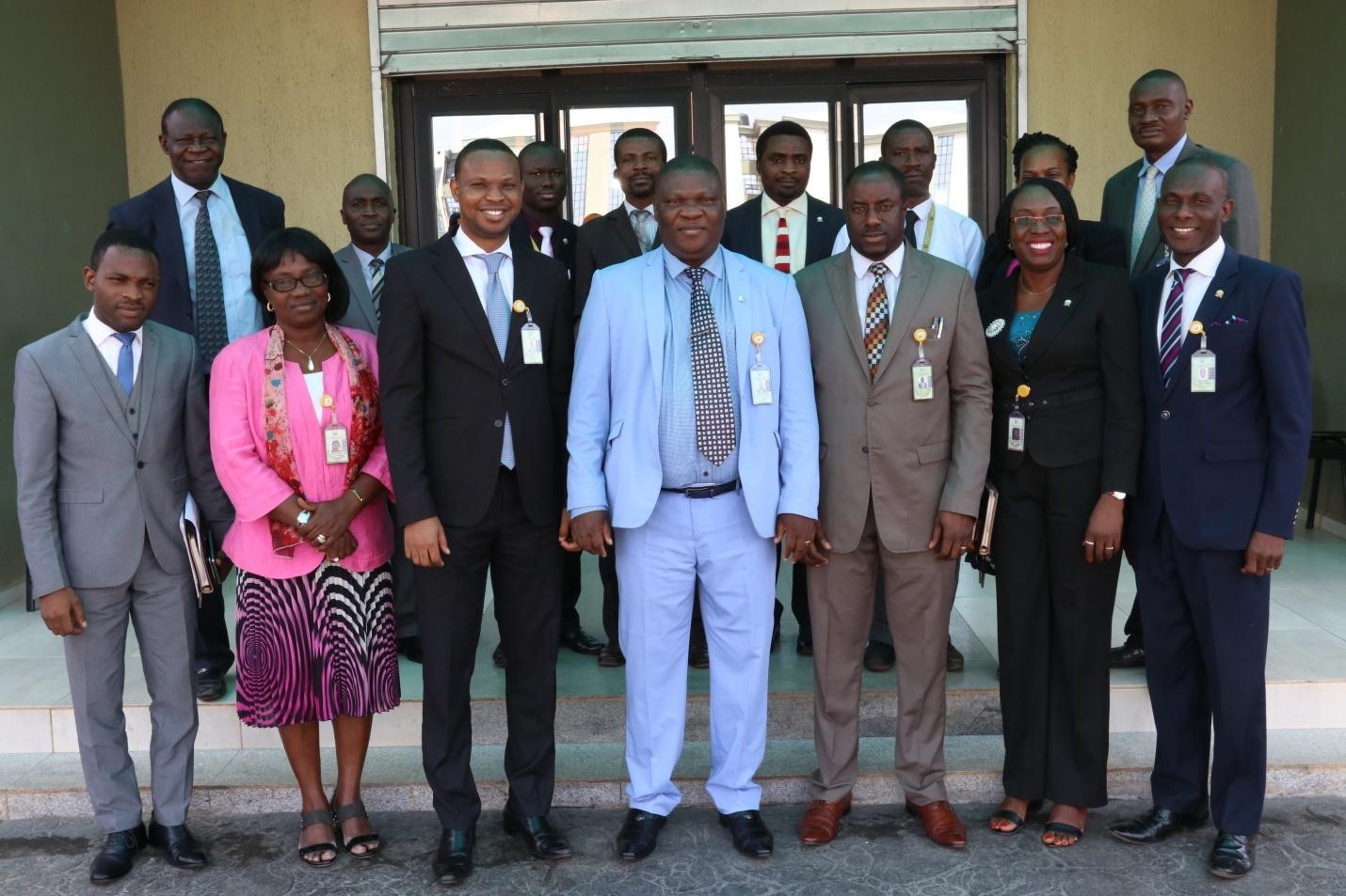 The Vice-Chancellor, Professor Adeniyi Olayanju, other members of Management with the Fodder Cropping and Silage Making team.