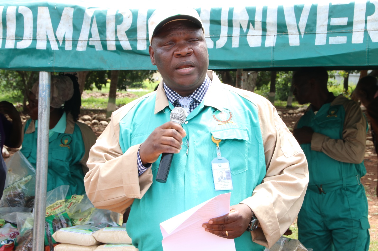 The Vice-Chancellor, Professor Adeniyi Olayanju making his remarks at the Food Fair commemorating the 2017 World Food Day