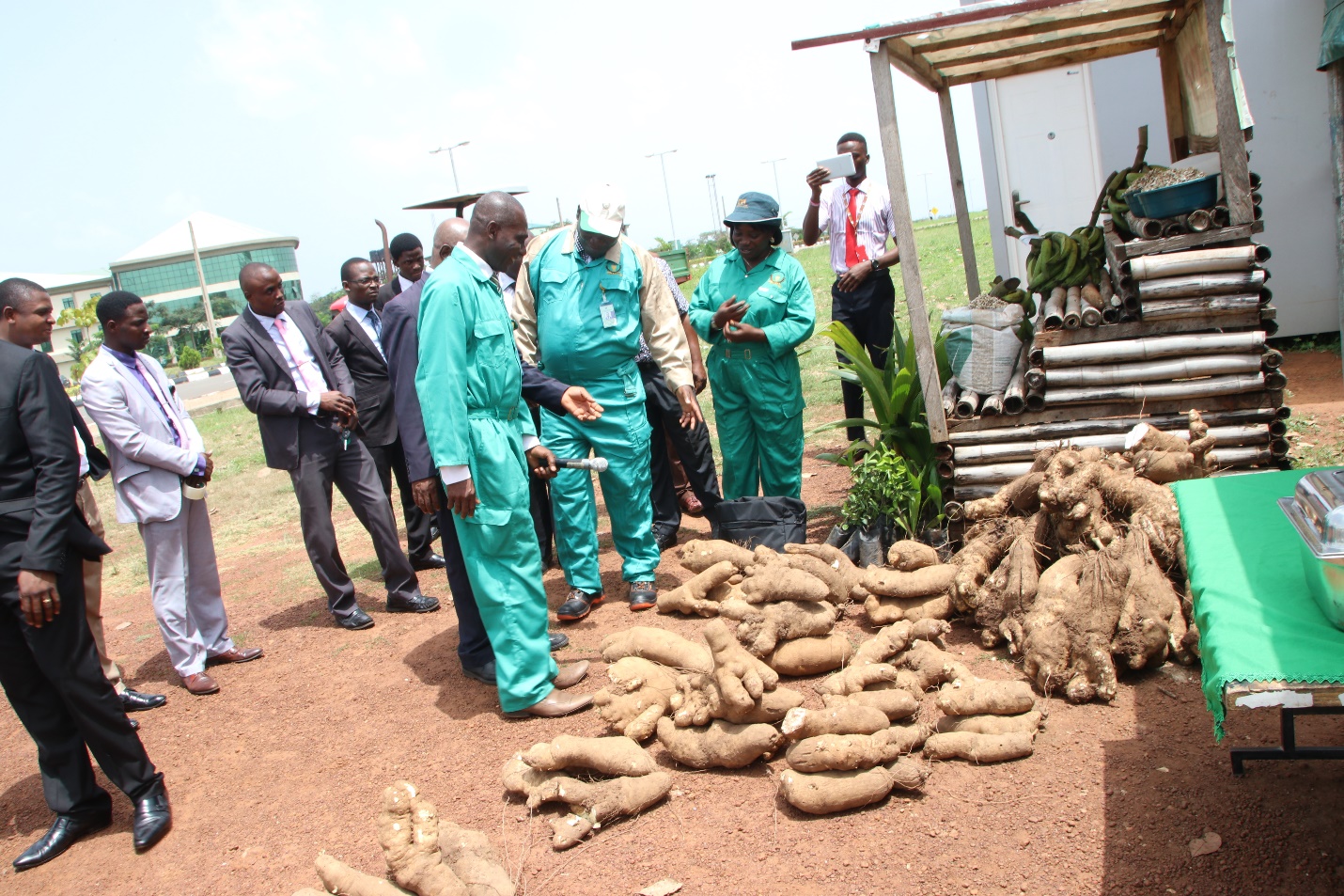 Produce from the Landmark University Teaching and Research Farm on display at the Food Fair the commemorating 2017 World Food Day